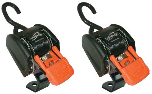 2 Inch, CargoBuckle Self-Retracting Tie-Down (2 Pack) - LoadAll InnerBox Loading Systems Inc._ratchet strap_tie-down_tie-downs_retractable-tie-down_retracting-ratchet-strap_heavy-duty-ratchet-strap_motorcycle-tie-down_floor-mount-adapter - 1