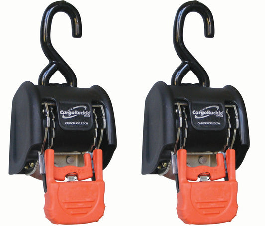 2 Inch, CargoBuckle Self-Retracting Tie-Down (2 Pack) - LoadAll InnerBox Loading Systems Inc._ratchet strap_tie-down_tie-downs_retractable-tie-down_retracting-ratchet-strap_heavy-duty-ratchet-strap_motorcycle-tie-down - 1