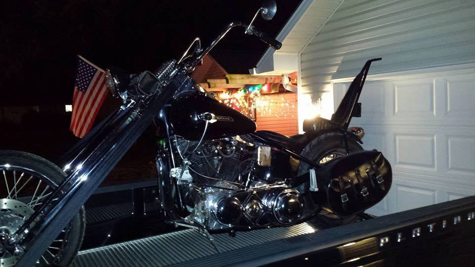 Loaded my 54 Panhead at night with ease!